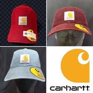 *3 Hat Bundle* Carhartt Logo SnapBack Hats - Red, Burgundy, and Blue- NWT’s